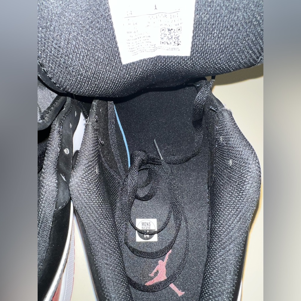 Jordan 1 Bred Toe 2.0, Black, White, and Red, Size 14, New - Picture 9 of 14
